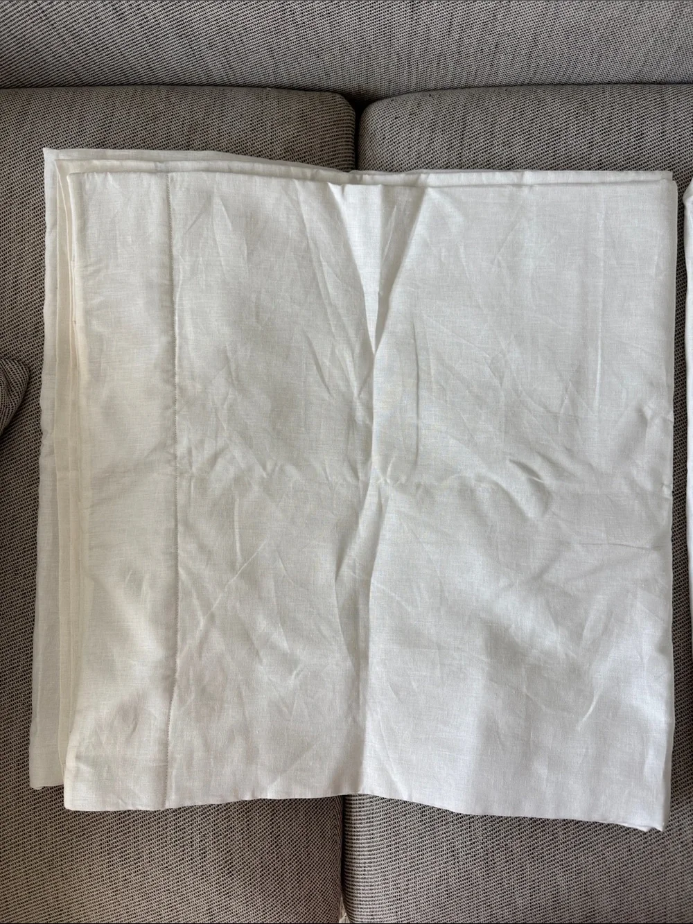 Quince European Linen Room Darkening Curtain in Cream
